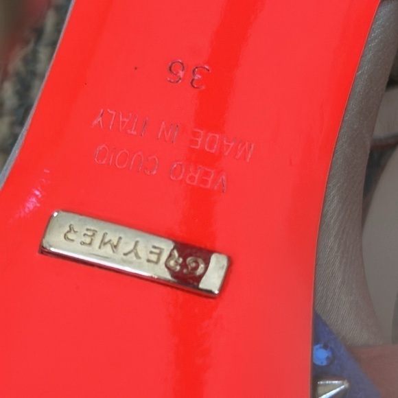 GREYMER leather swarovski crystals platform high size 36 - Picture 10 of 12